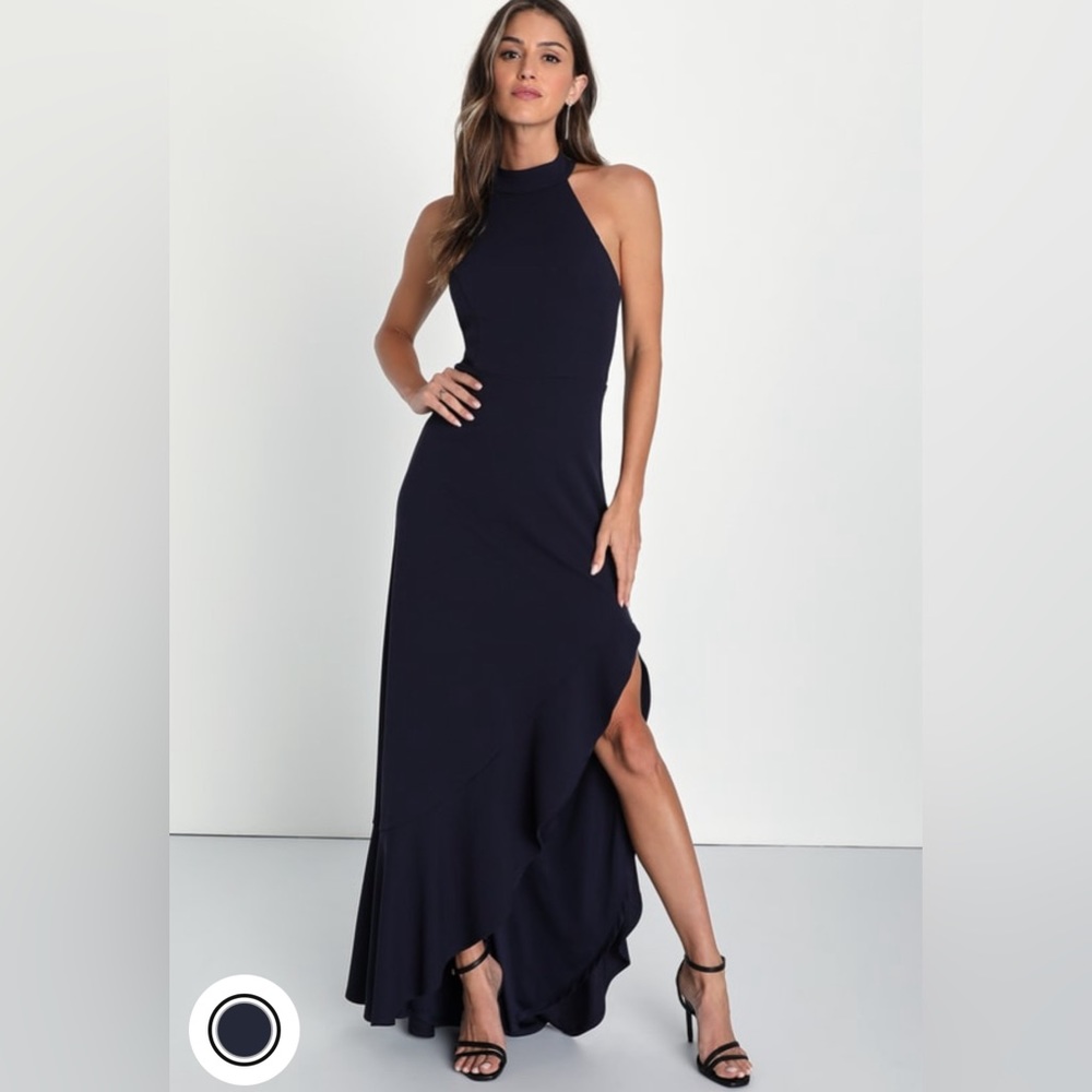 Lulu's Navy Blue Maxi Dress